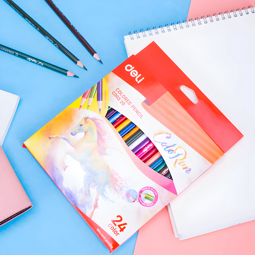 COLOUR PENCILS DELI COLORUN 24 COLOURS
