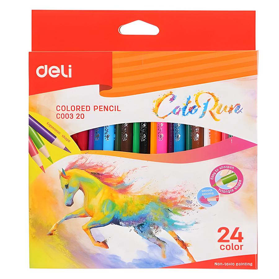 [7-0012-3] COLOUR PENCILS DELI COLORUN 24 COLOURS