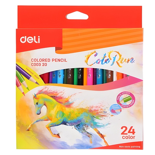 [7-0012-3] COLOUR PENCILS DELI COLORUN 24 COLOURS